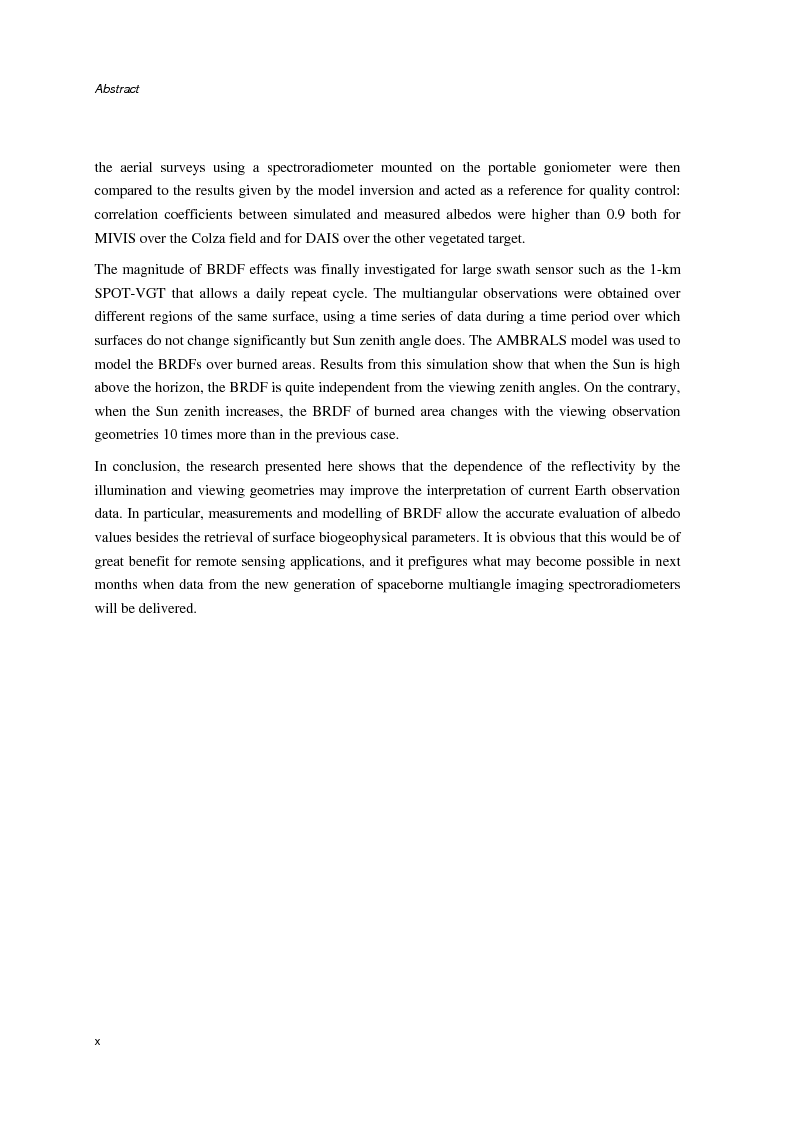 Anteprima della tesi: Anisotropia del campo della radiazione riflessa sulle superfici naturali, Pagina 4