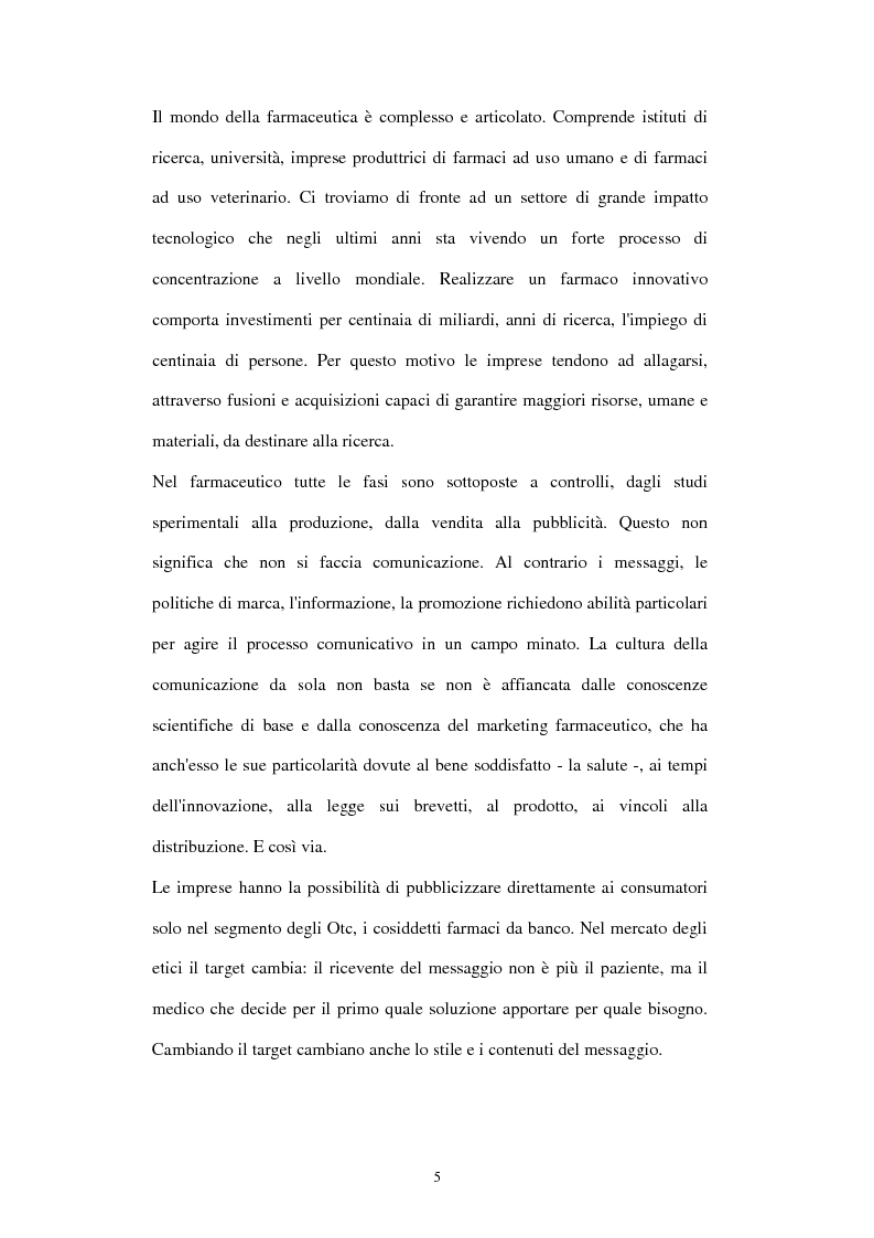 Anteprima della tesi: Comunicazione e immagine nell'industria farmaceutica, Pagina 2
