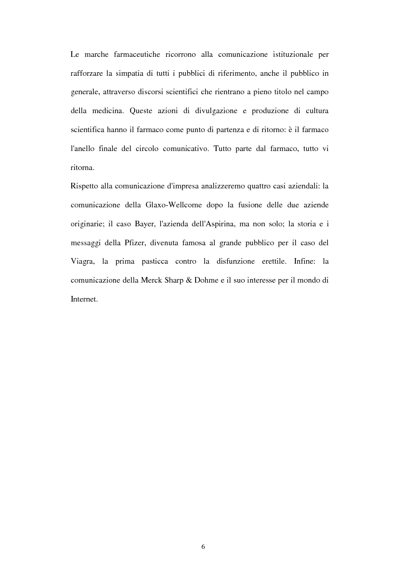 Anteprima della tesi: Comunicazione e immagine nell'industria farmaceutica, Pagina 3