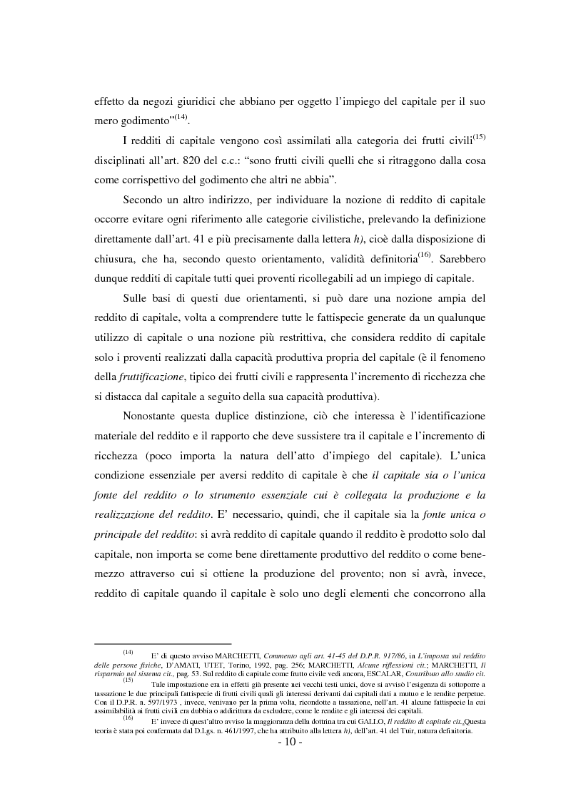 Anteprima della tesi: Il regime di tassazione delle rendite finanziarie, Pagina 10