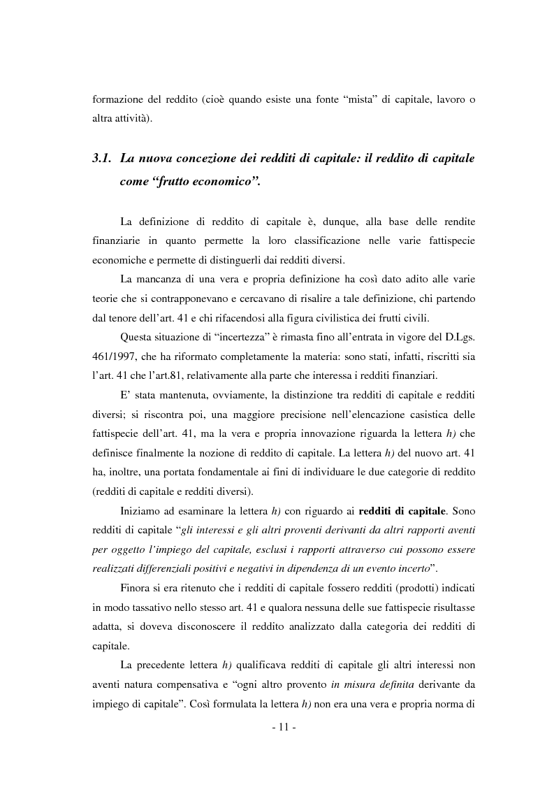 Anteprima della tesi: Il regime di tassazione delle rendite finanziarie, Pagina 11