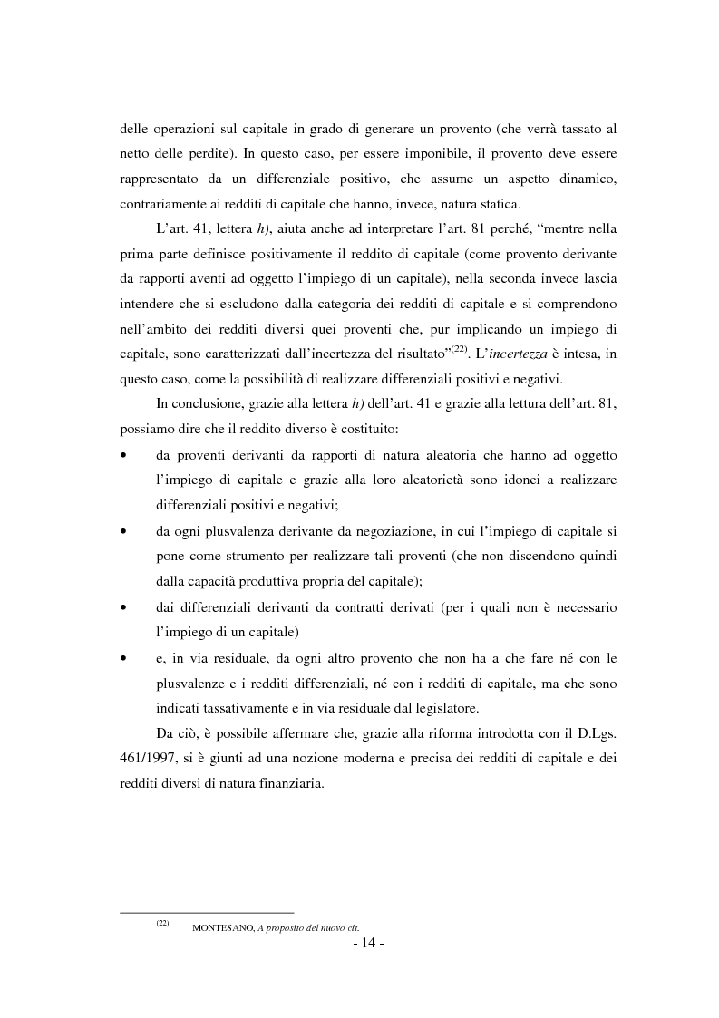 Anteprima della tesi: Il regime di tassazione delle rendite finanziarie, Pagina 14