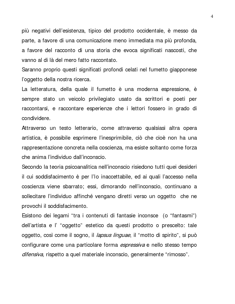 Anteprima della tesi: Lettura psicologica dei manga, Pagina 4