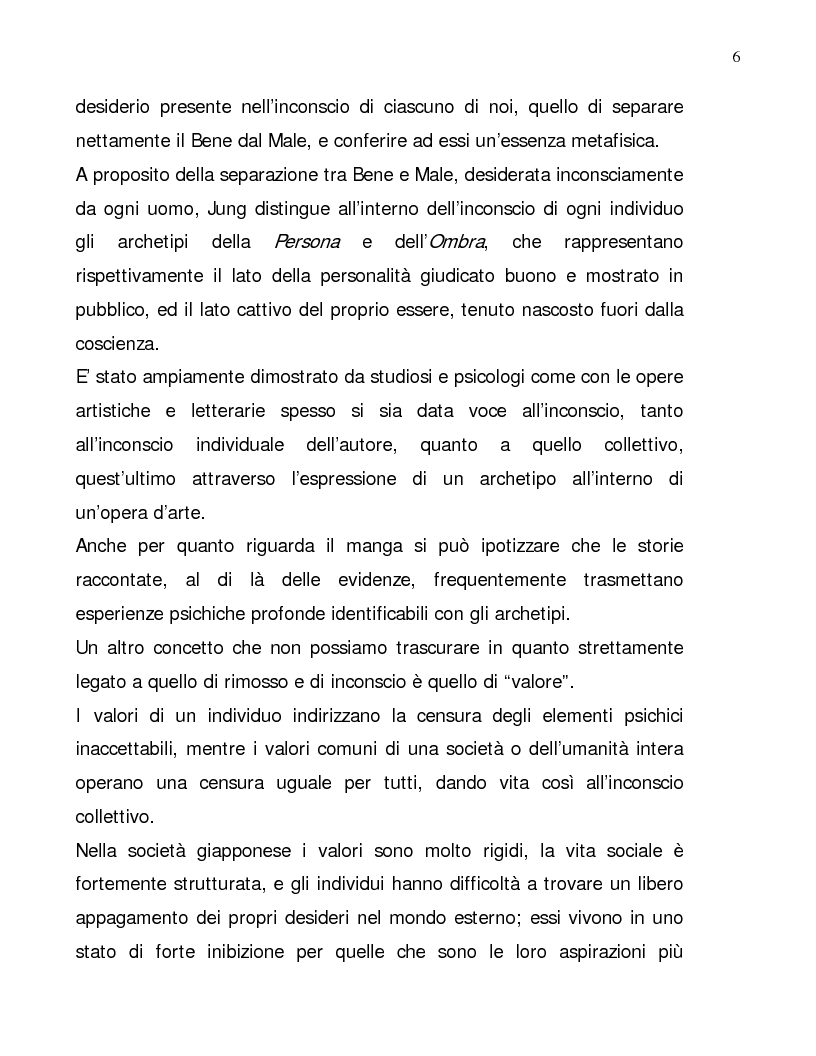 Anteprima della tesi: Lettura psicologica dei manga, Pagina 6