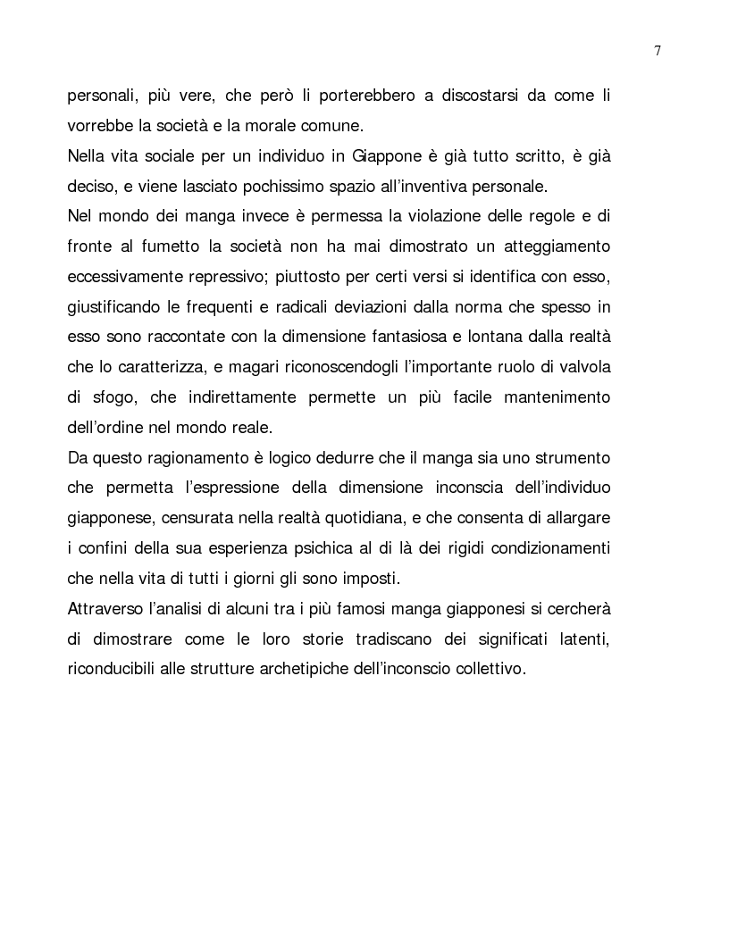 Anteprima della tesi: Lettura psicologica dei manga, Pagina 7