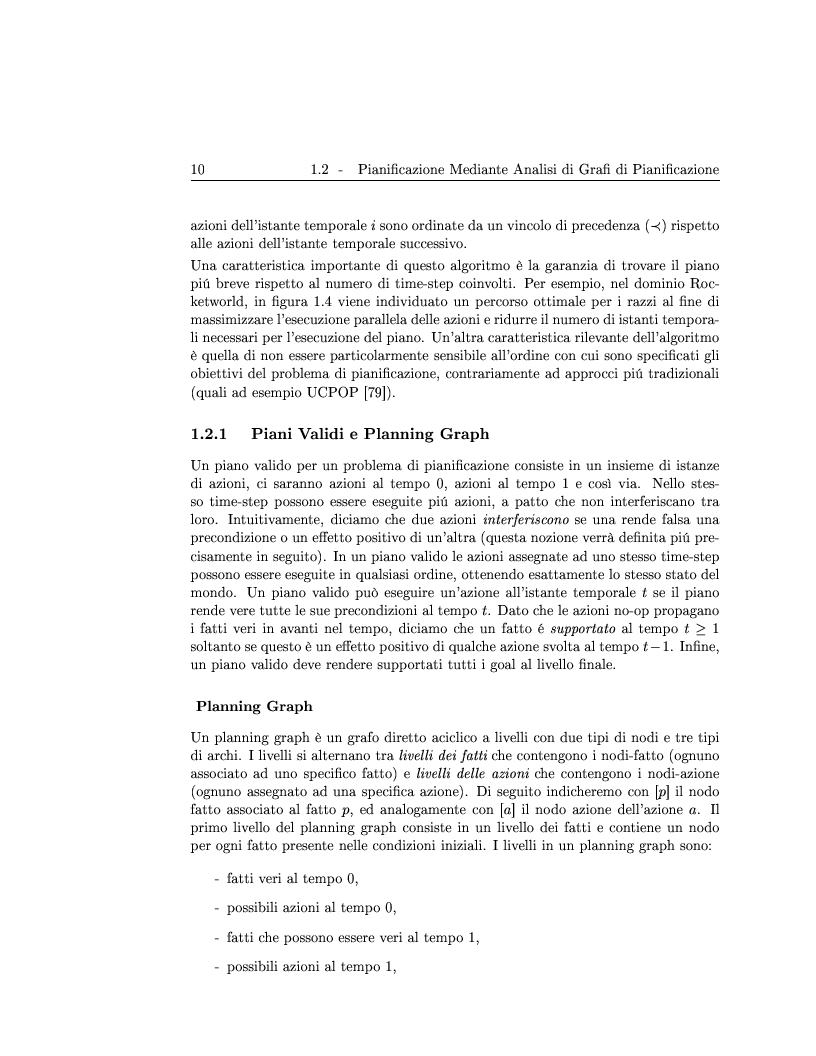 Anteprima della tesi: Generazione ed adattamento di piani attraverso grafi di pianificazione: sviluppo e sperimentazione di algoritmi basati su ricerca locale e backtracking, Pagina 10