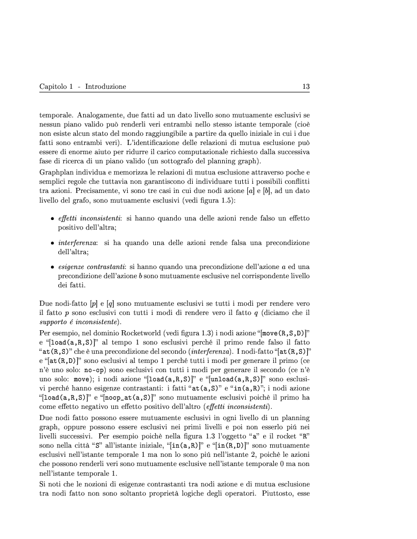 Anteprima della tesi: Generazione ed adattamento di piani attraverso grafi di pianificazione: sviluppo e sperimentazione di algoritmi basati su ricerca locale e backtracking, Pagina 13