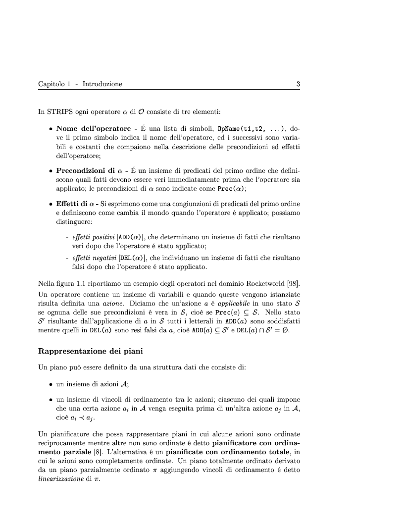 Anteprima della tesi: Generazione ed adattamento di piani attraverso grafi di pianificazione: sviluppo e sperimentazione di algoritmi basati su ricerca locale e backtracking, Pagina 3