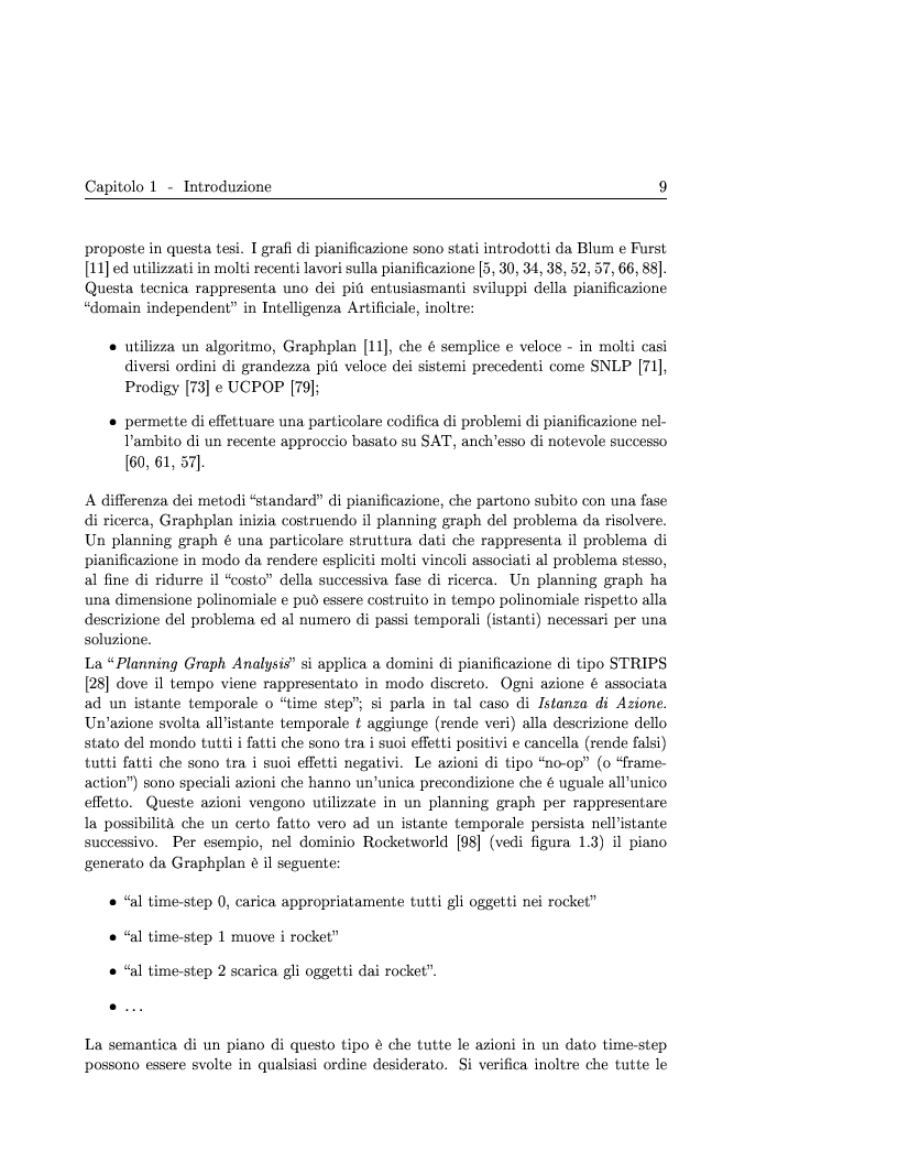 Anteprima della tesi: Generazione ed adattamento di piani attraverso grafi di pianificazione: sviluppo e sperimentazione di algoritmi basati su ricerca locale e backtracking, Pagina 9