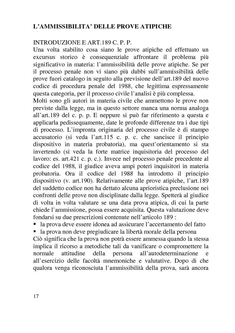 Anteprima della tesi: Ammissibilità ed efficacia probatoria dei nuovi mezzi di indagine processuale imposti dal progresso scientifico, Pagina 12
