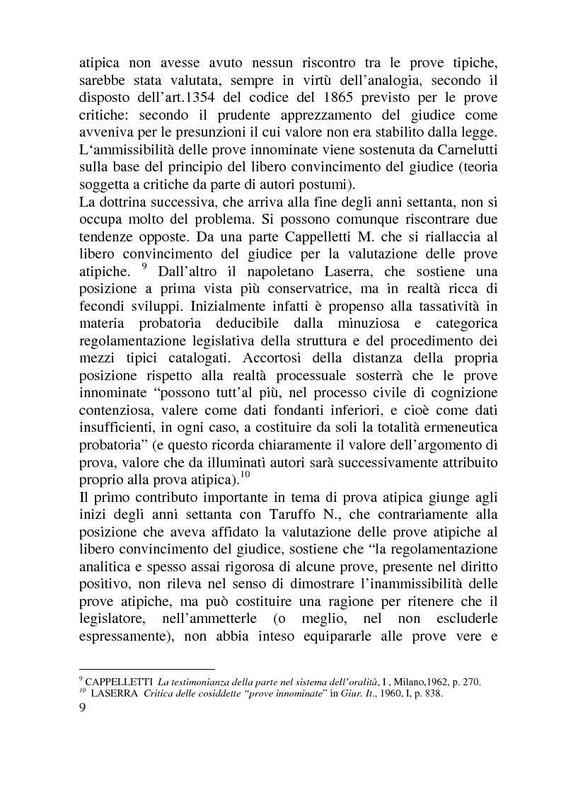 Anteprima della tesi: Ammissibilità ed efficacia probatoria dei nuovi mezzi di indagine processuale imposti dal progresso scientifico, Pagina 4