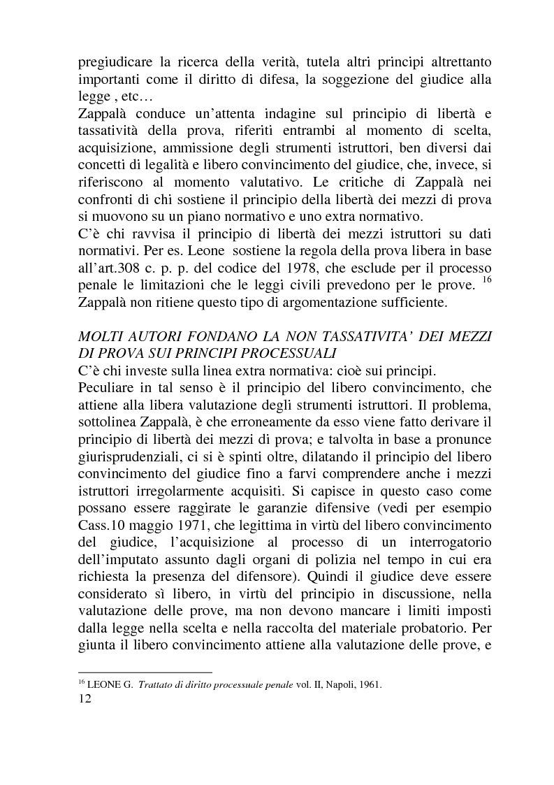 Anteprima della tesi: Ammissibilità ed efficacia probatoria dei nuovi mezzi di indagine processuale imposti dal progresso scientifico, Pagina 7