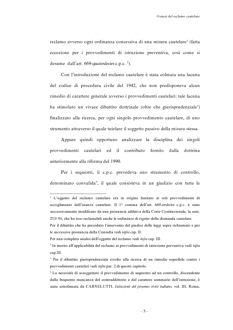 Anteprima della tesi: Il reclamo cautelare, Pagina 2