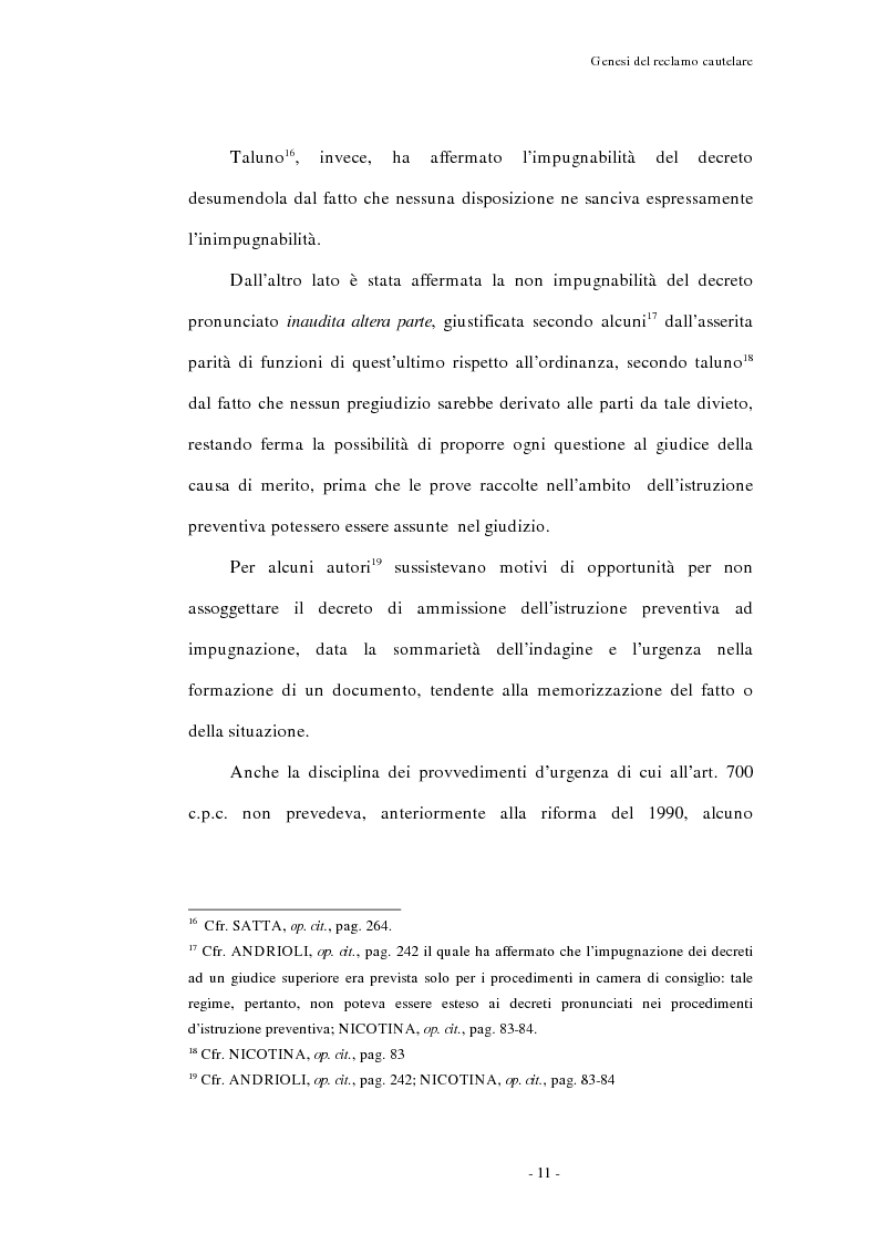 Anteprima della tesi: Il reclamo cautelare, Pagina 8