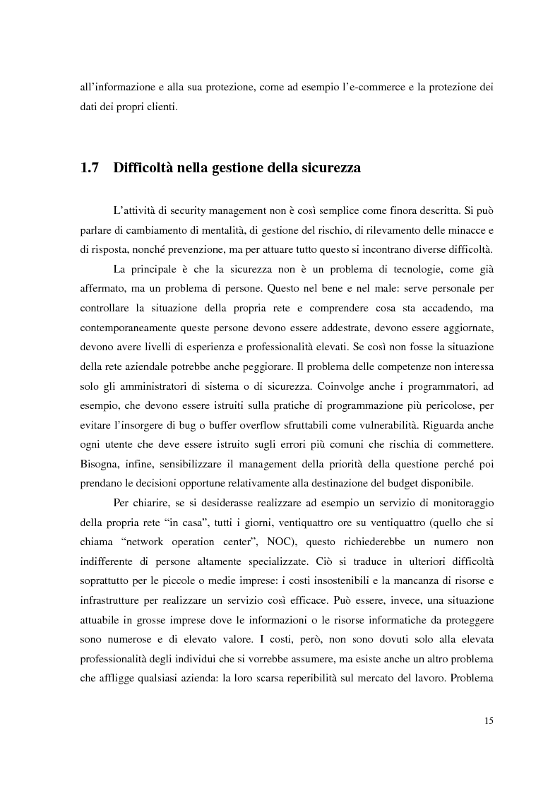Anteprima della tesi: Managed Security Services: monitoring di una rete aziendale mediante tecnologie di log consolidation e correlazione degli eventi, Pagina 13