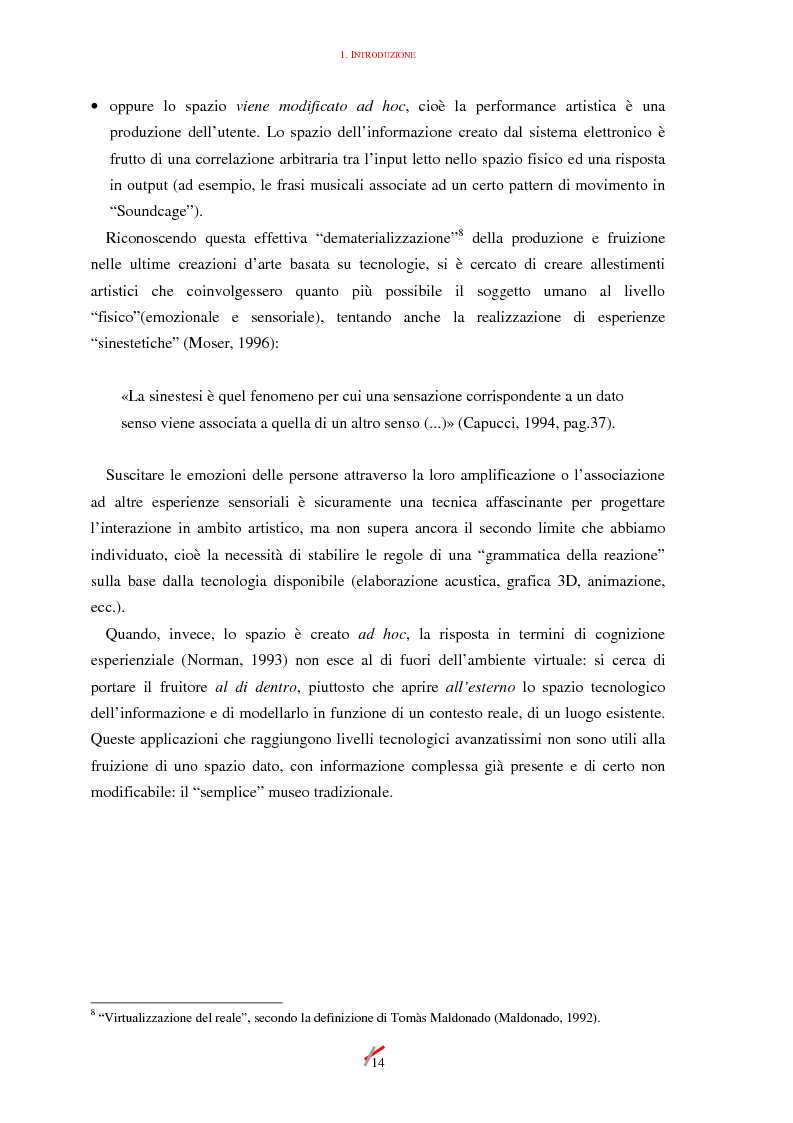 Anteprima della tesi: Lo spazio, l'informazione e l'arte: dinamiche di interazione, Pagina 14