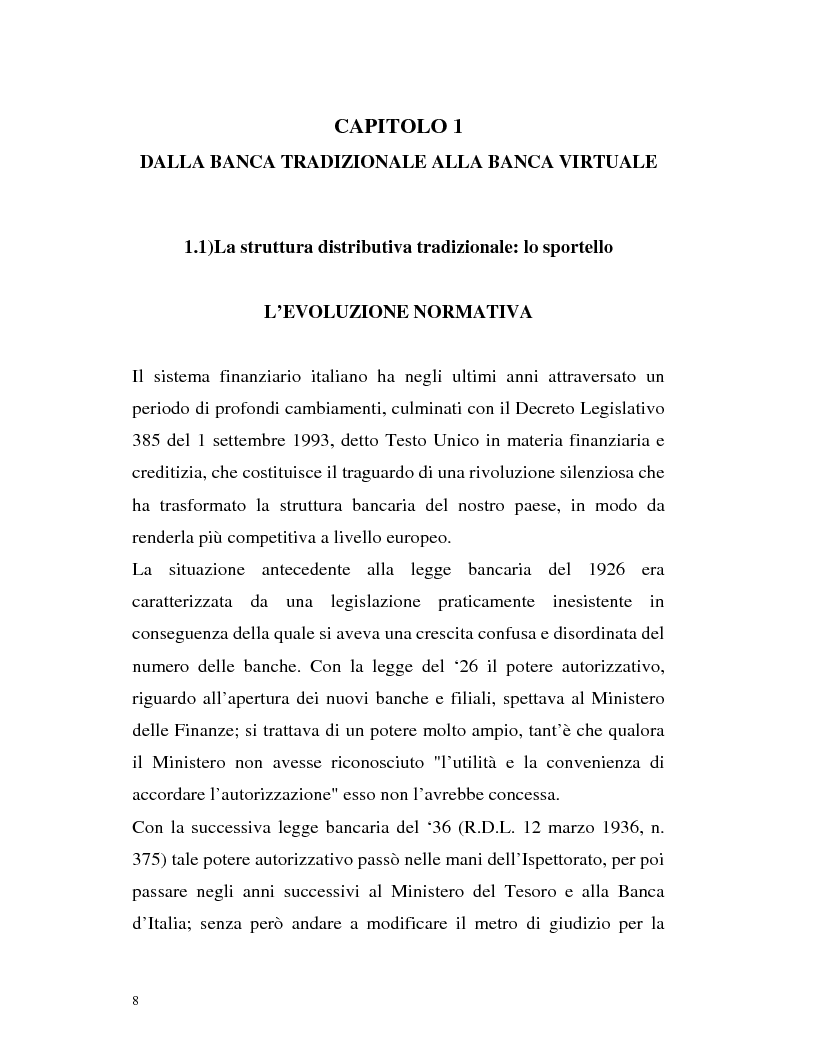 Anteprima della tesi: Banca virtuale e new economy: il caso MPSnet, Pagina 5