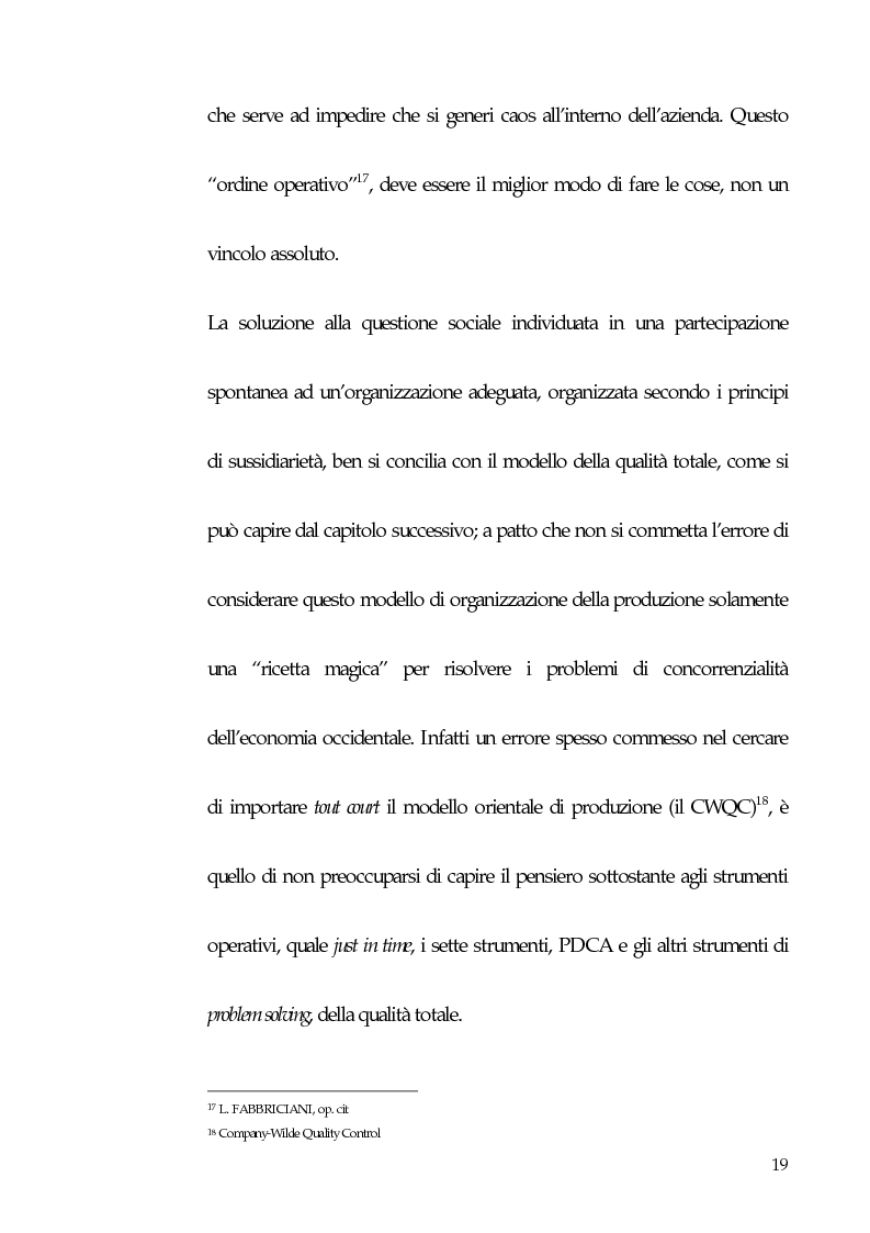 Anteprima della tesi: Qualità totale e rapporto di lavoro, Pagina 10