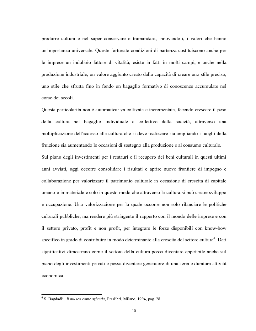 Anteprima della tesi: Le relazioni virtuose tra impresa & cultura: il caso Mandarina Duck, Pagina 10
