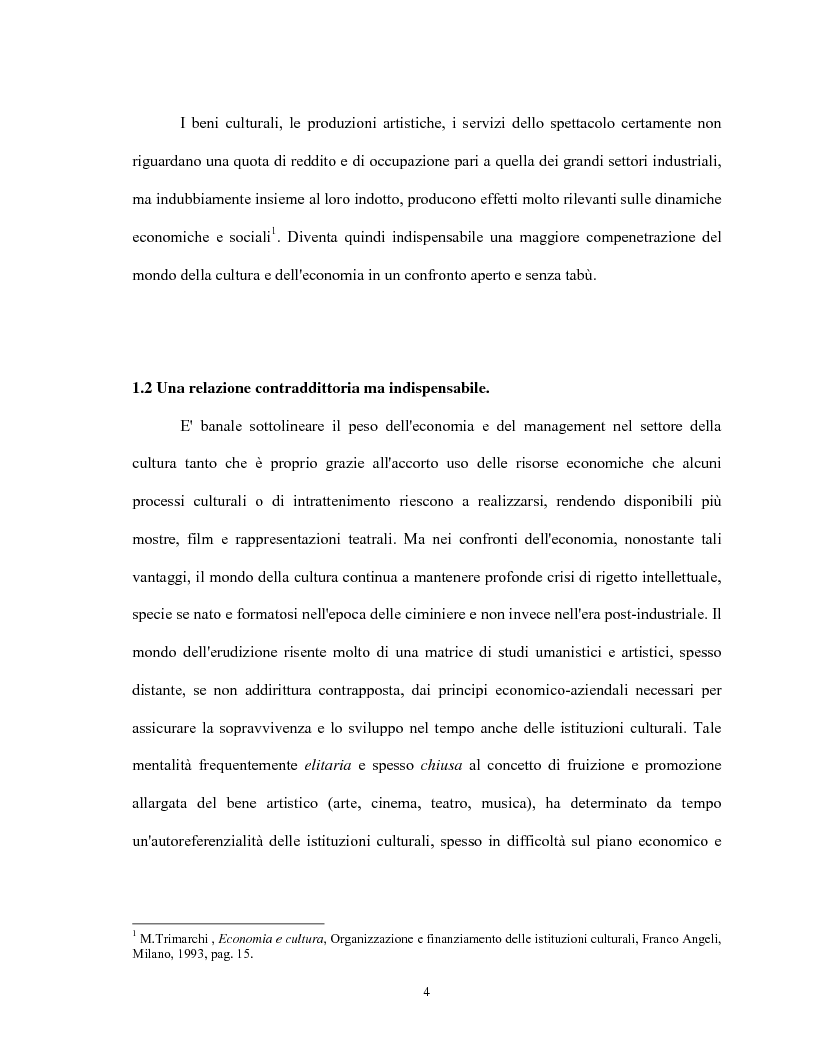 Anteprima della tesi: Le relazioni virtuose tra impresa & cultura: il caso Mandarina Duck, Pagina 4