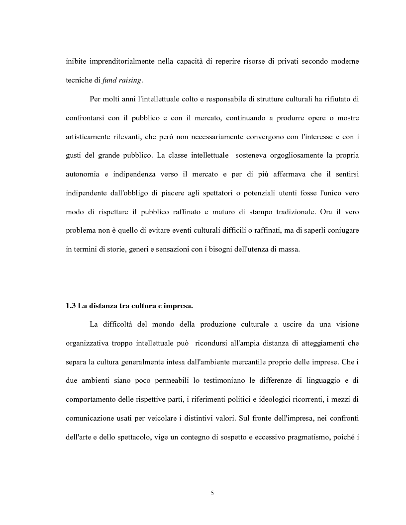Anteprima della tesi: Le relazioni virtuose tra impresa & cultura: il caso Mandarina Duck, Pagina 5