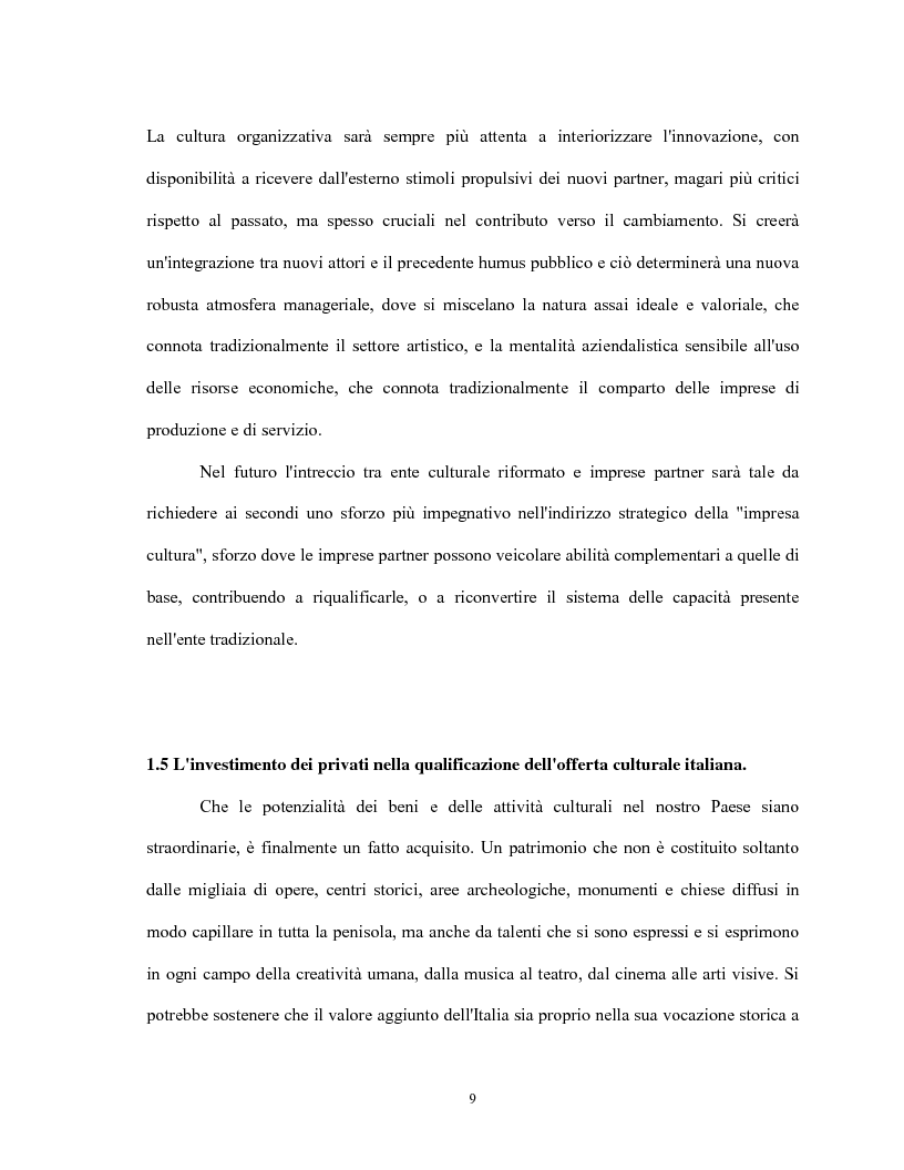 Anteprima della tesi: Le relazioni virtuose tra impresa & cultura: il caso Mandarina Duck, Pagina 9