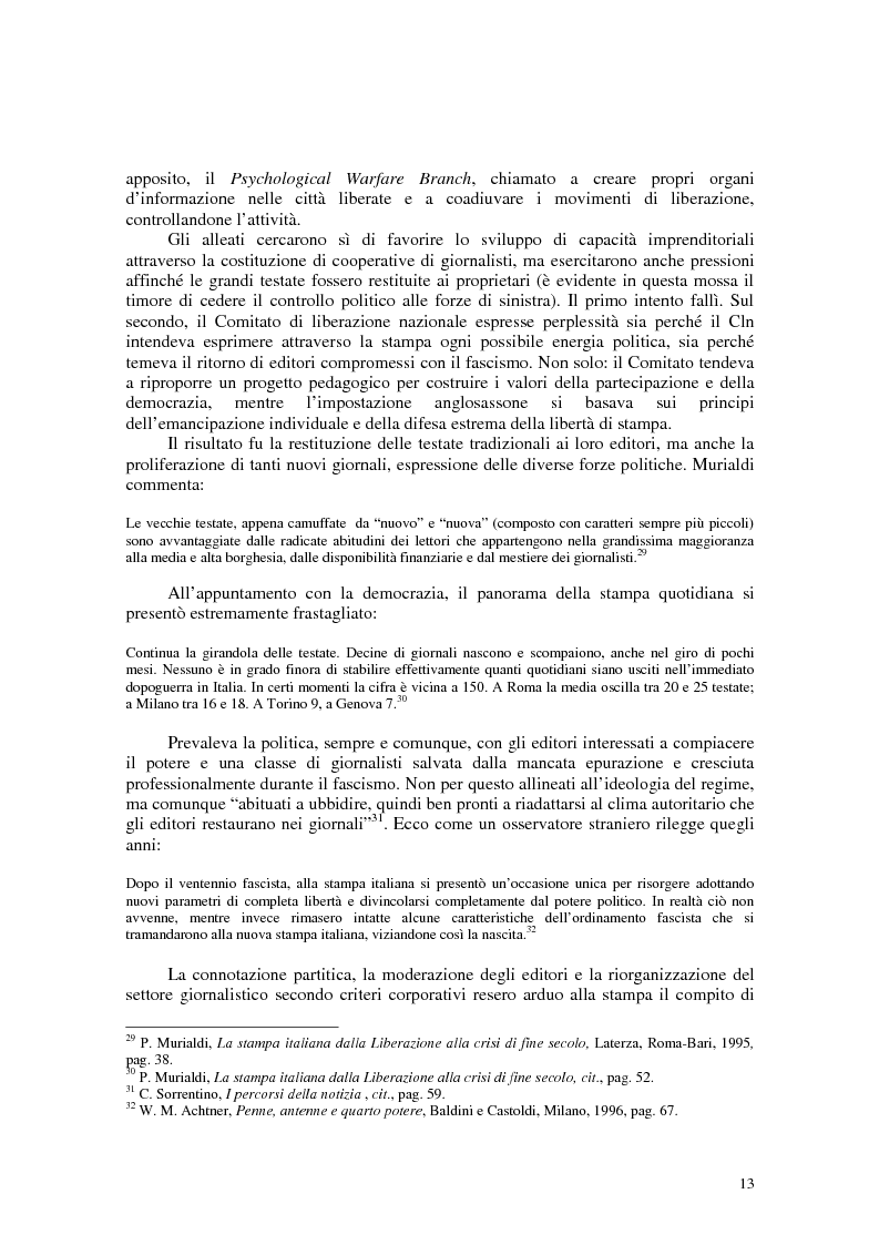 Anteprima della tesi: Manuale di sopravvivenza quotidiana. Giornali in Italia tra successo e insuccesso, Pagina 9