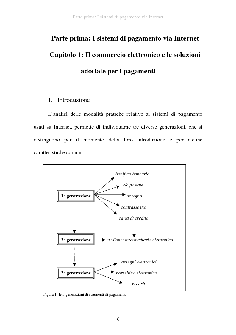 Anteprima della tesi: I sistemi di pagamento via Internet: il ruolo delle poste, Pagina 6
