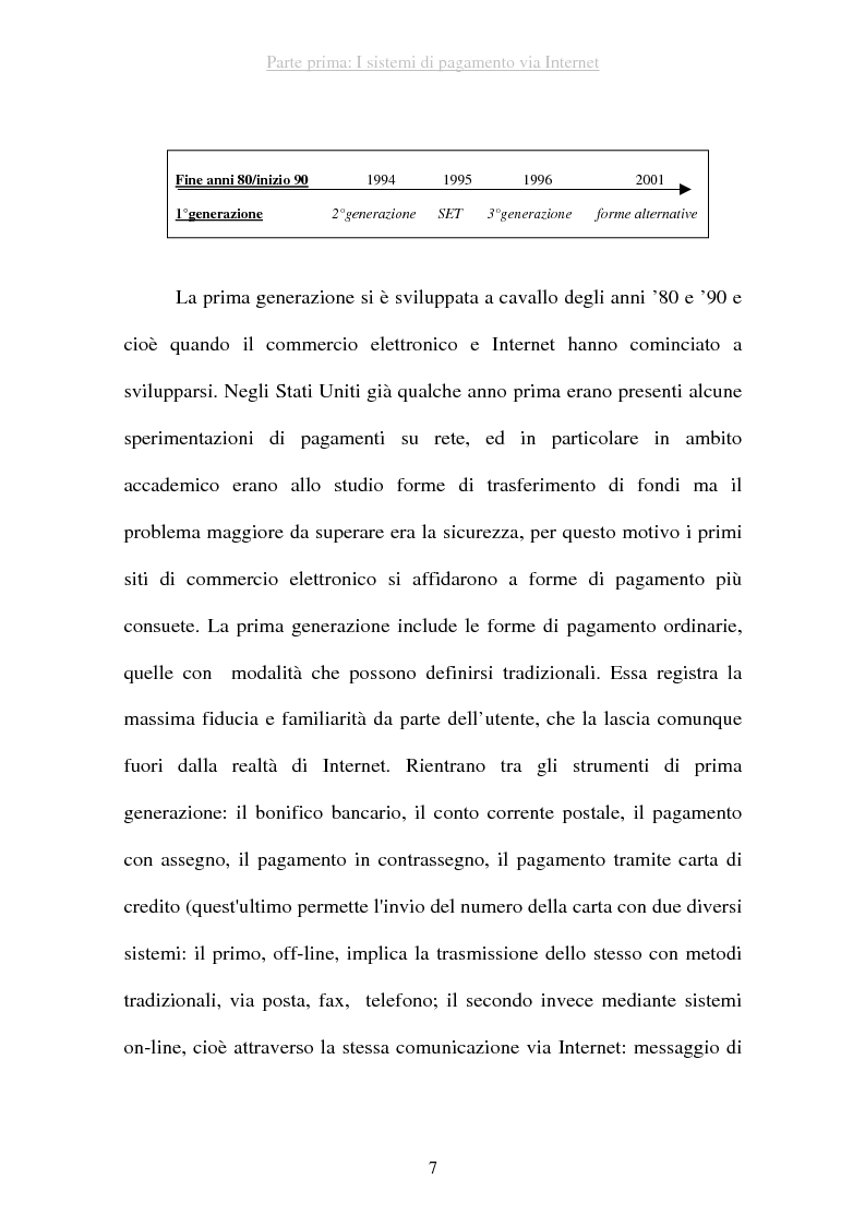 Anteprima della tesi: I sistemi di pagamento via Internet: il ruolo delle poste, Pagina 7