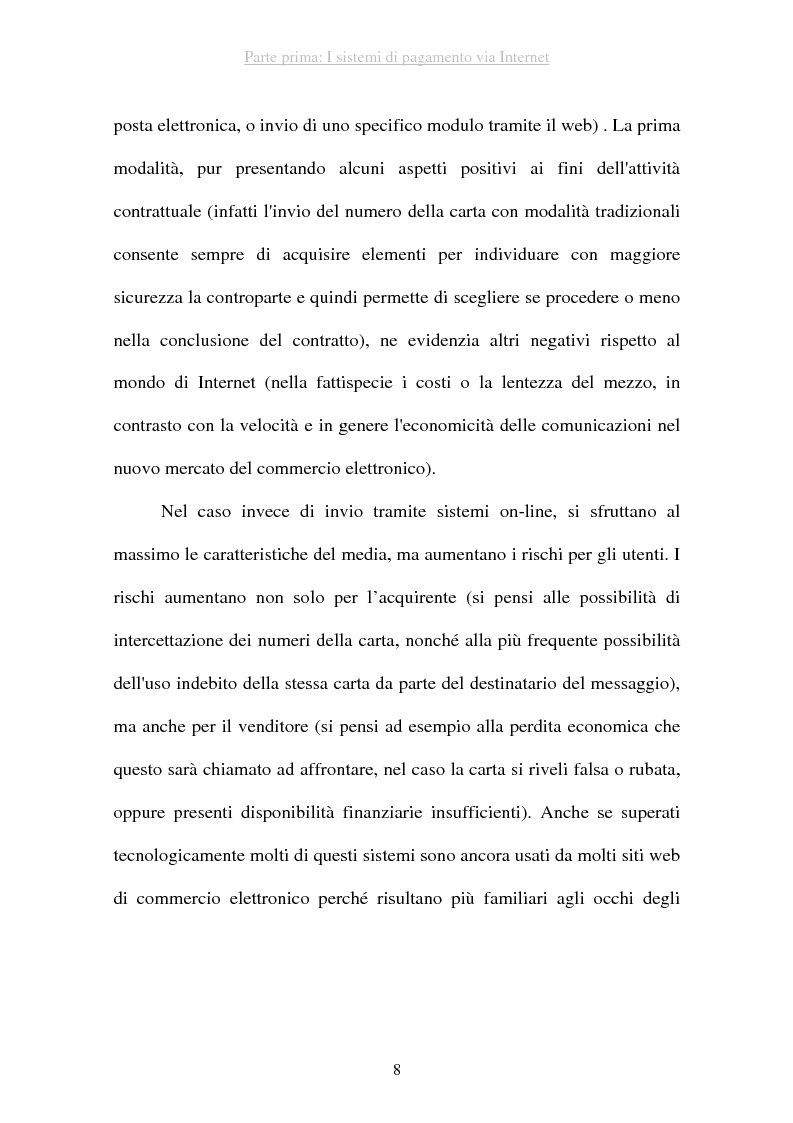Anteprima della tesi: I sistemi di pagamento via Internet: il ruolo delle poste, Pagina 8