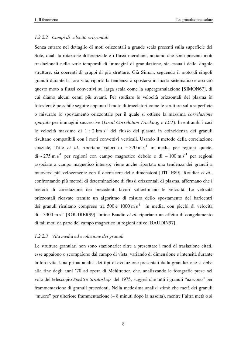 Anteprima della tesi: Analisi delle proprietà geometriche ed evolutive di strutture fotosferiche solari tramite algoritmi paralleli di riconoscimento e tracciamento, Pagina 11