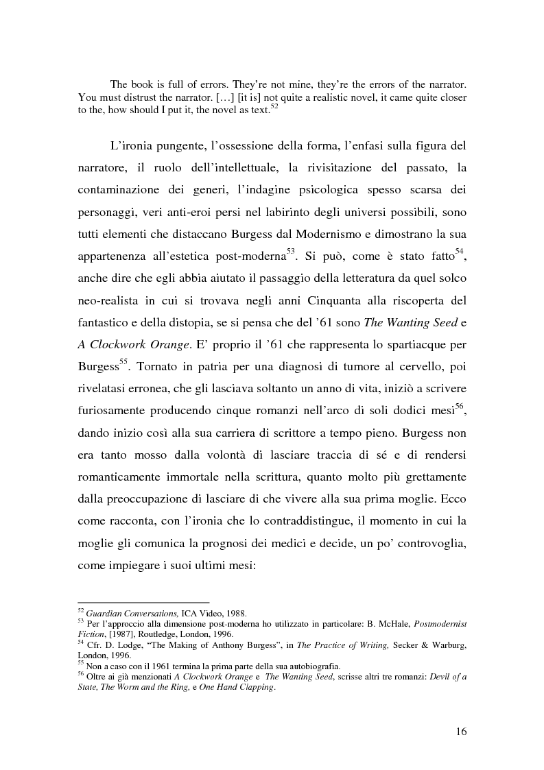 Anteprima della tesi: ''Queer as a Clockwork Orange'': la narrativa distopica di Anthony Burgess, Pagina 13