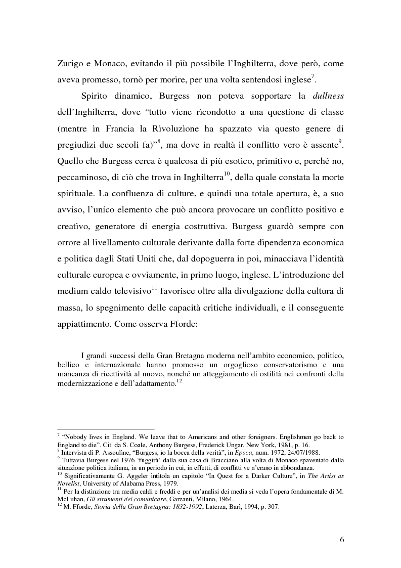 Anteprima della tesi: ''Queer as a Clockwork Orange'': la narrativa distopica di Anthony Burgess, Pagina 3