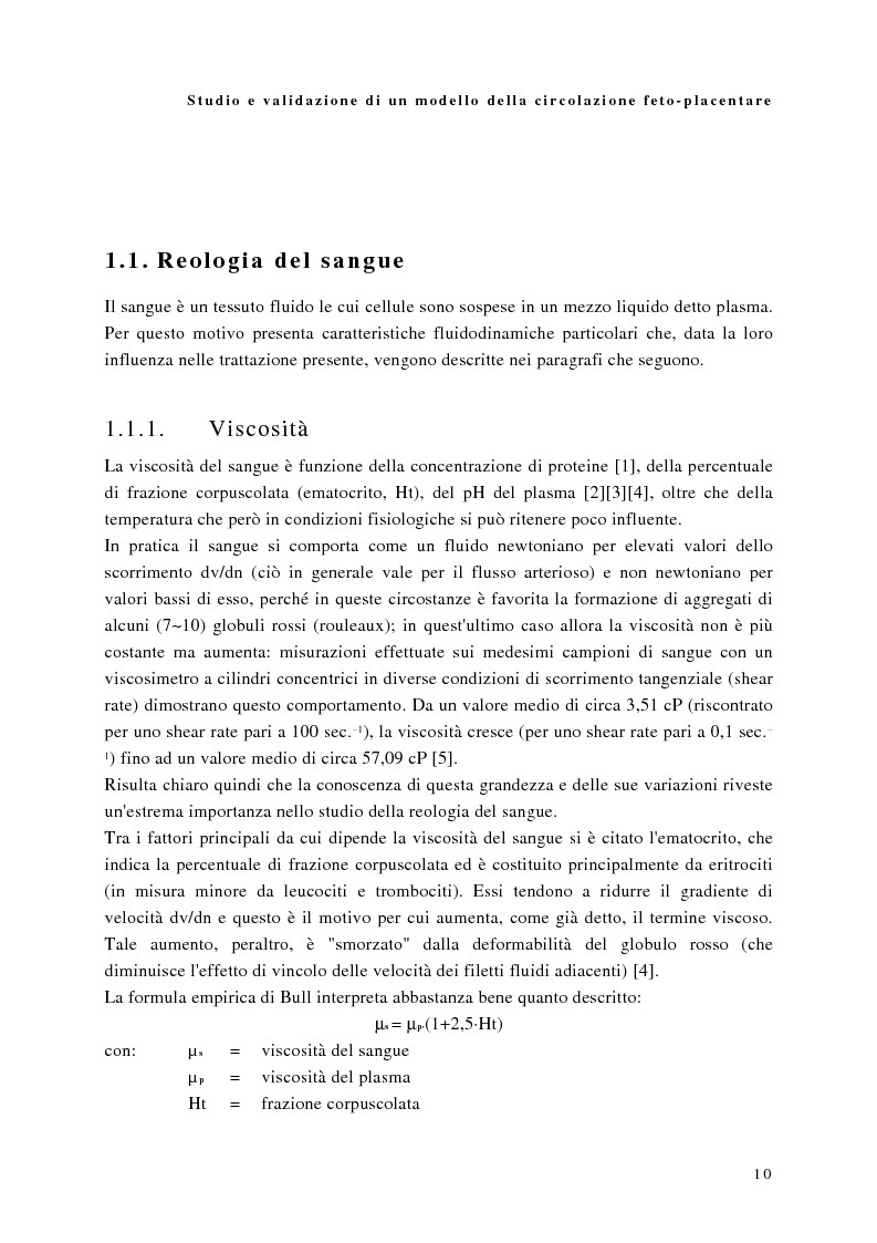 Anteprima della tesi: Studio e validazione di un modello di circolazione fetoplacentare, Pagina 6