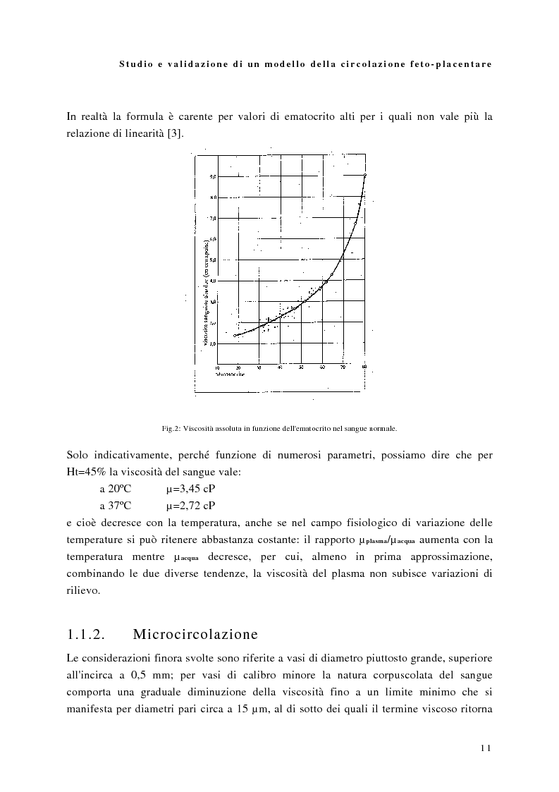 Anteprima della tesi: Studio e validazione di un modello di circolazione fetoplacentare, Pagina 7