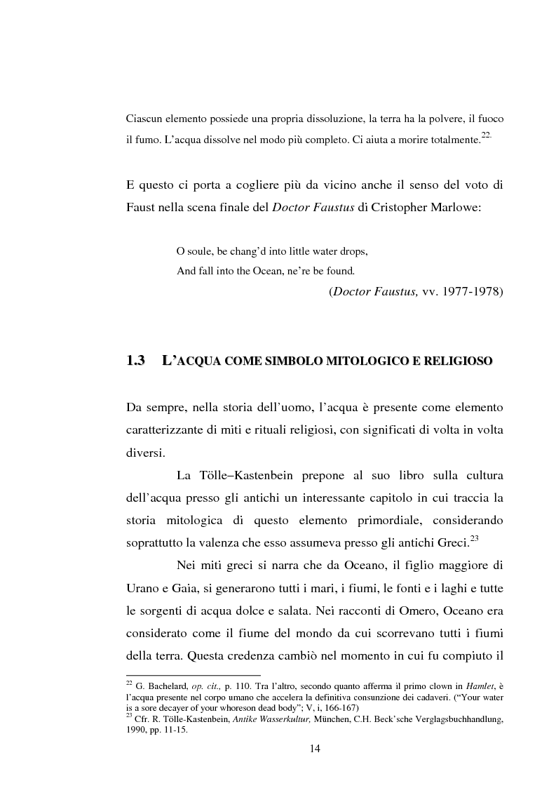 Anteprima della tesi: Le immagini dell'acqua nel teatro di William Shakespeare, Pagina 13