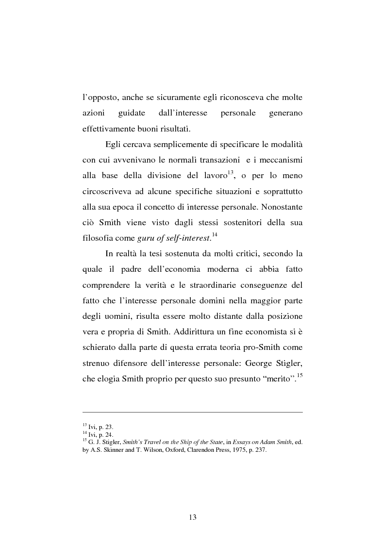 Anteprima della tesi: Amartya Sen lettore di Smith. Osservazioni sulla globalizzazione, Pagina 13
