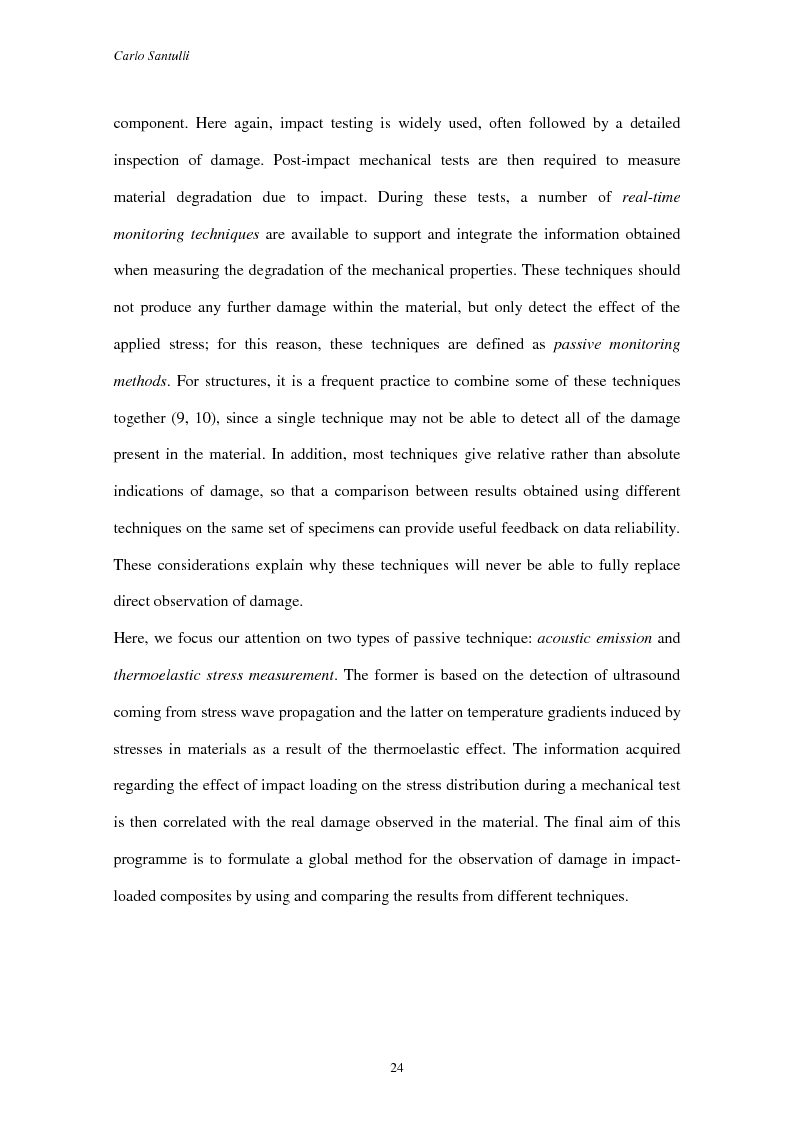 Anteprima della tesi: Impact damage evaluation in woven composites using acoustic and thermoelastic techniques, Pagina 6