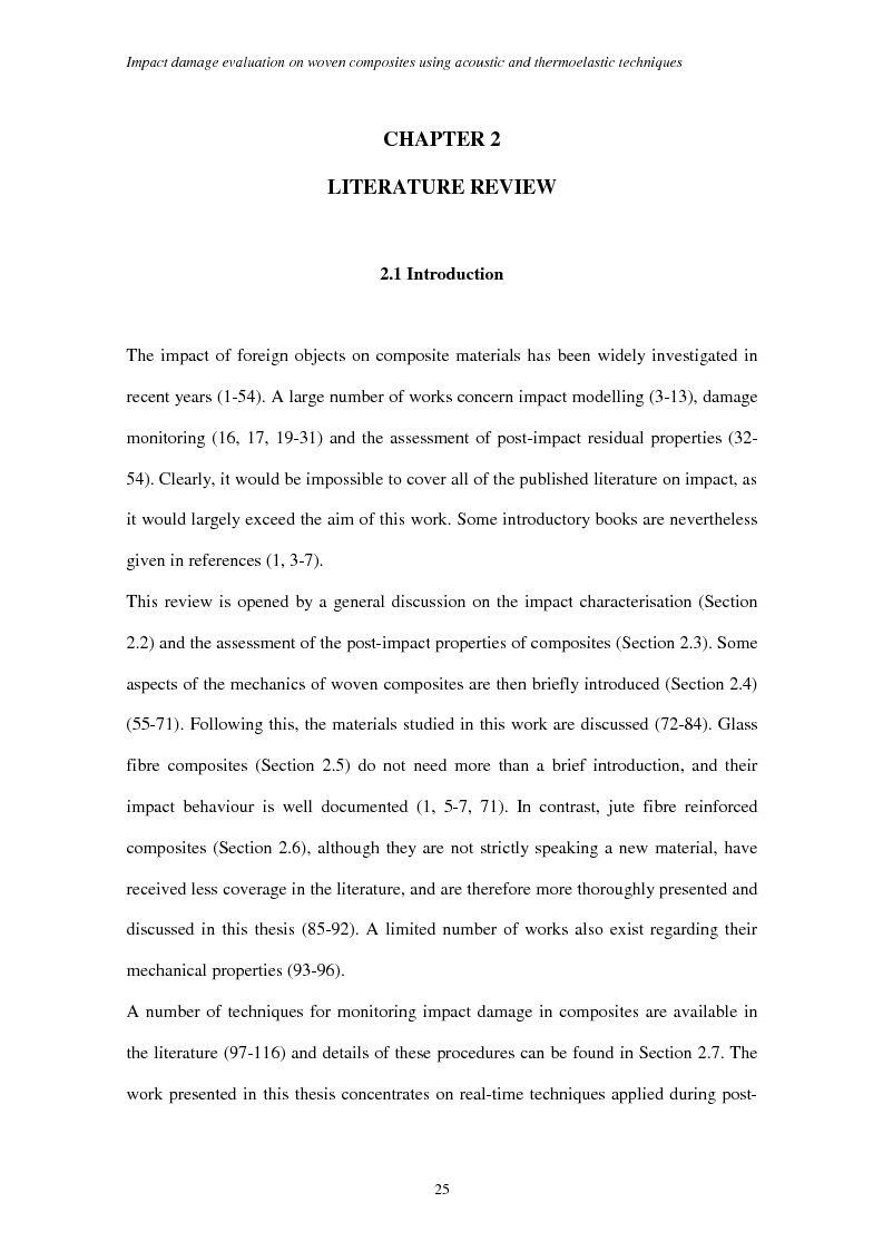 Anteprima della tesi: Impact damage evaluation in woven composites using acoustic and thermoelastic techniques, Pagina 7