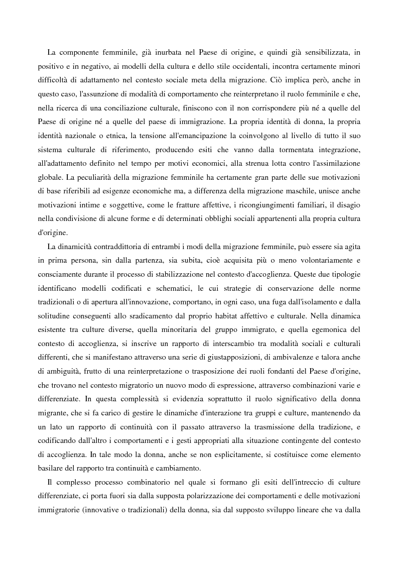 Anteprima della tesi: L'immigrazione femminile in Italia, Pagina 11