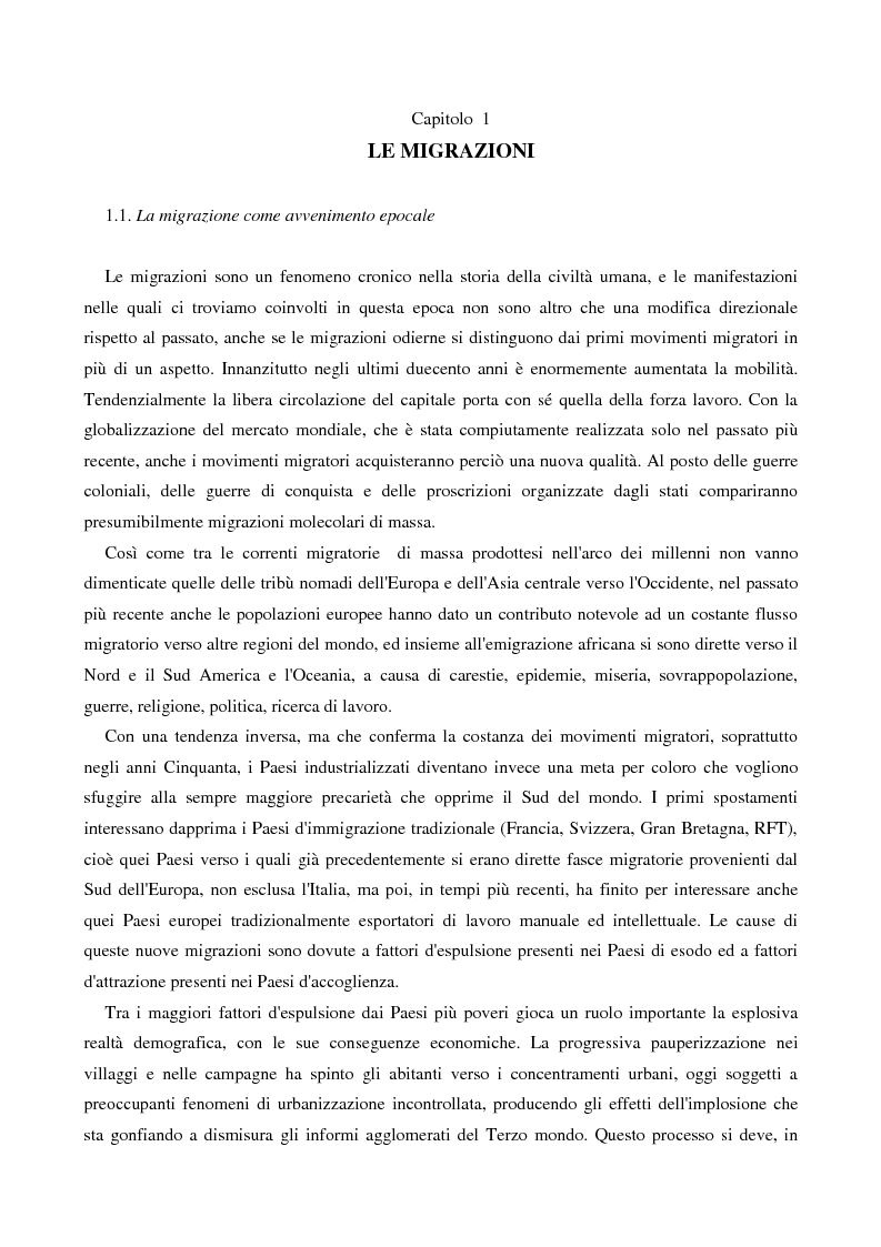 Anteprima della tesi: L'immigrazione femminile in Italia, Pagina 3