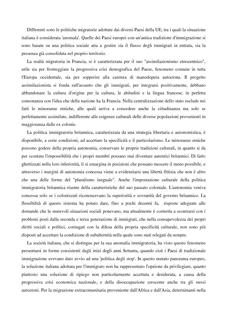 Anteprima della tesi: L'immigrazione femminile in Italia, Pagina 5