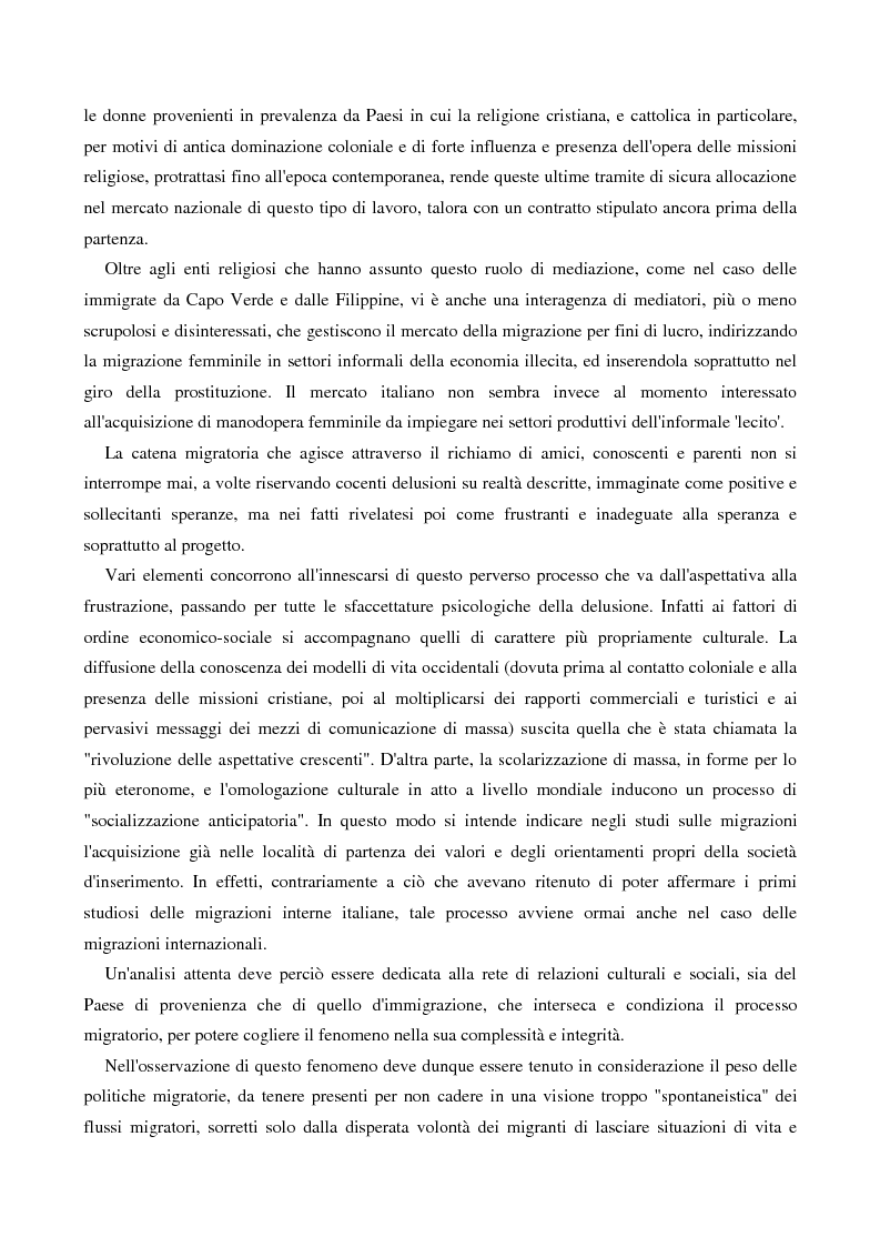 Anteprima della tesi: L'immigrazione femminile in Italia, Pagina 8