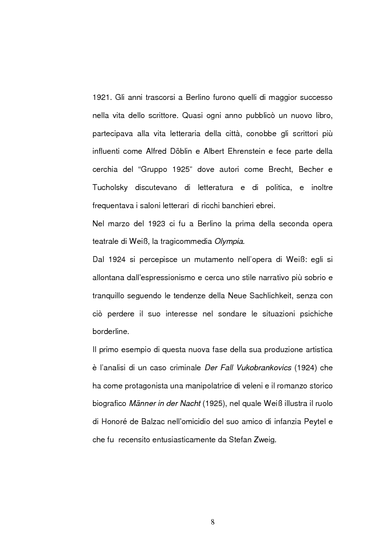 Anteprima della tesi: ''Jarmila. Una storia d'amore boema'' di Ernst Weiss. Traduzione e commento, Pagina 10
