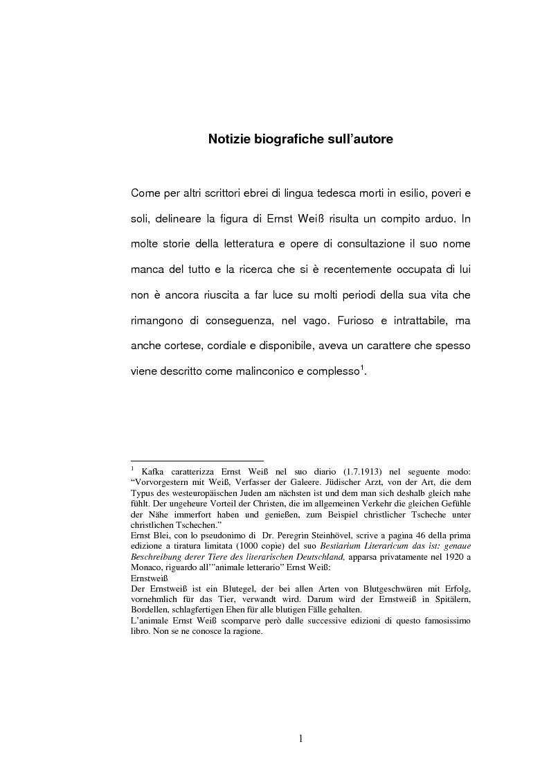 Anteprima della tesi: ''Jarmila. Una storia d'amore boema'' di Ernst Weiss. Traduzione e commento, Pagina 3