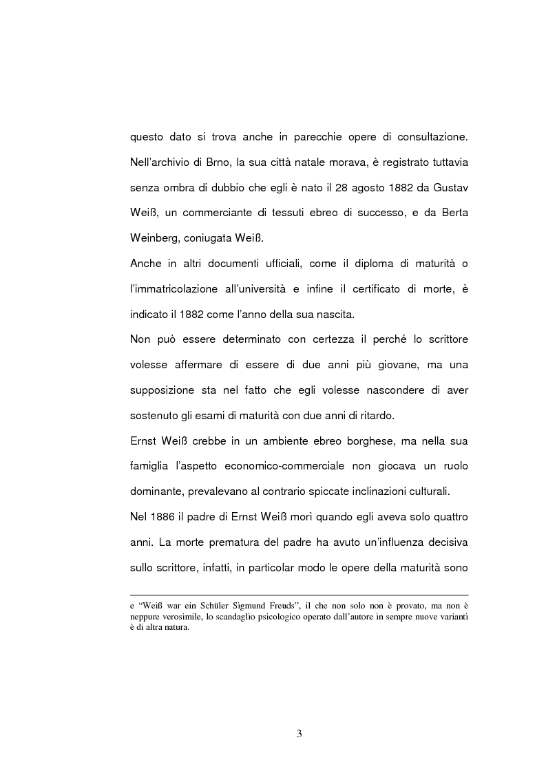 Anteprima della tesi: ''Jarmila. Una storia d'amore boema'' di Ernst Weiss. Traduzione e commento, Pagina 5