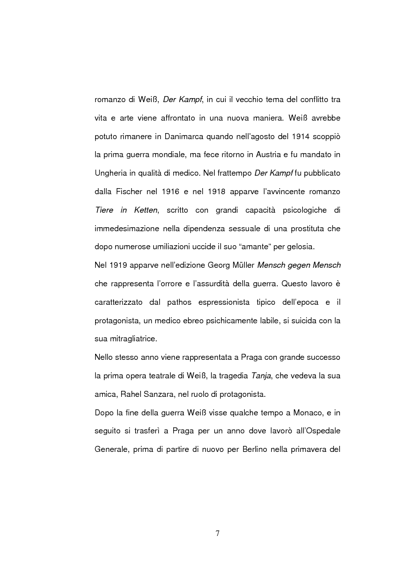 Anteprima della tesi: ''Jarmila. Una storia d'amore boema'' di Ernst Weiss. Traduzione e commento, Pagina 9