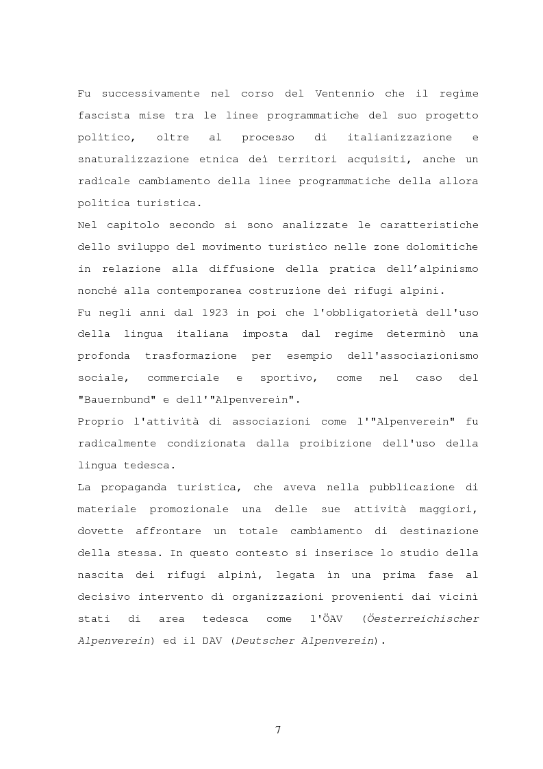 Anteprima della tesi: Il turismo nelle località dolomitiche nel Ventennio attraverso l'analisi dei cinegiornali Luce, Pagina 5