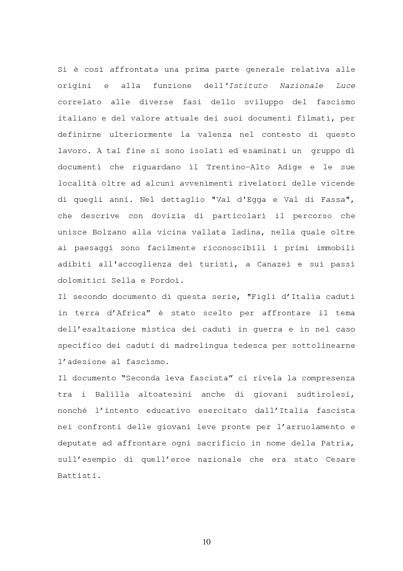 Anteprima della tesi: Il turismo nelle località dolomitiche nel Ventennio attraverso l'analisi dei cinegiornali Luce, Pagina 8