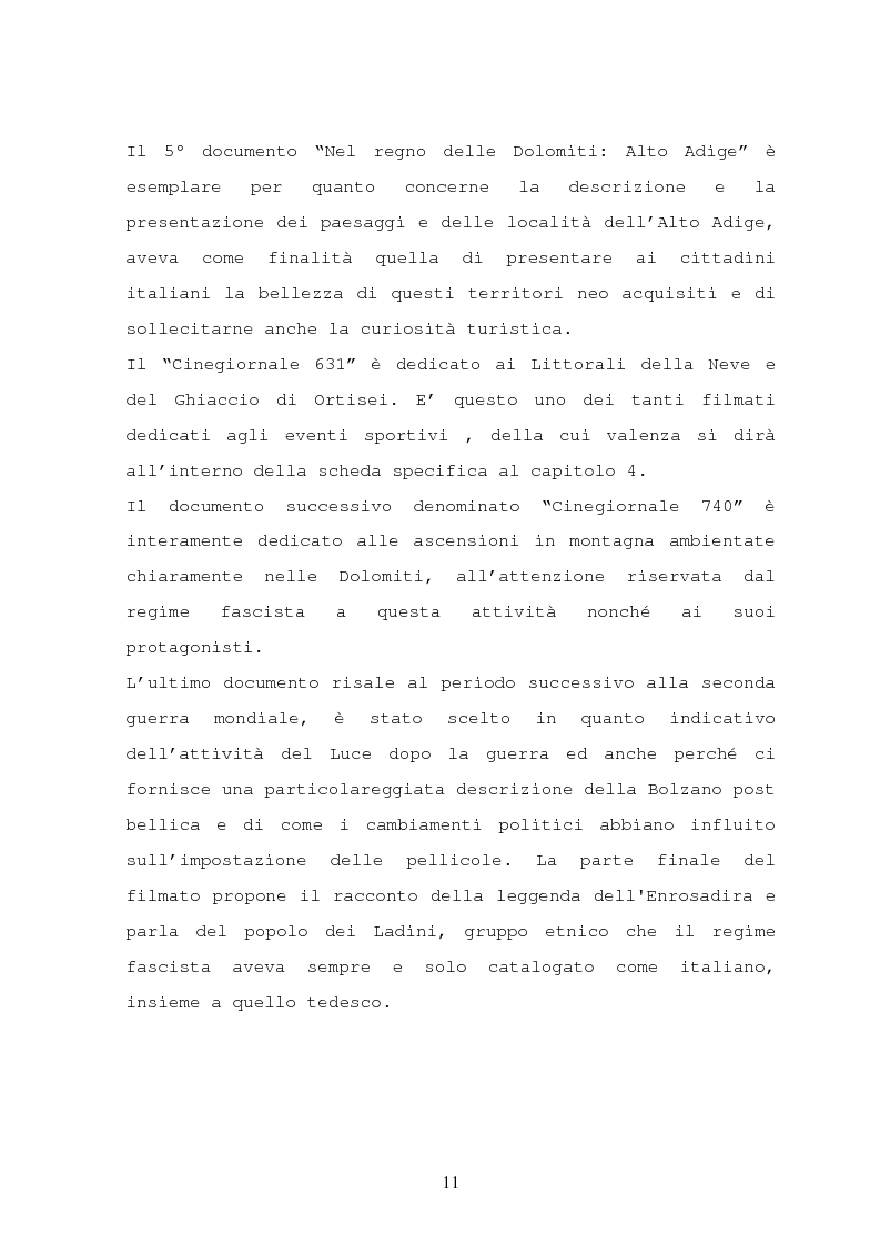 Anteprima della tesi: Il turismo nelle località dolomitiche nel Ventennio attraverso l'analisi dei cinegiornali Luce, Pagina 9
